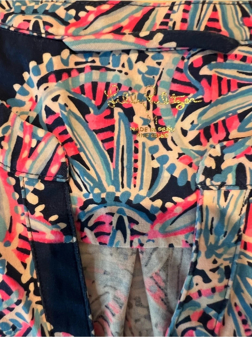 Lilly Pulitzer Abstract Print Mini Dress with belt - Picture 2 of 6